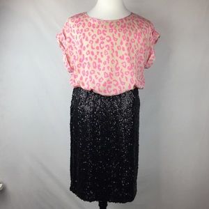 Black Sequin Stretch Skirt