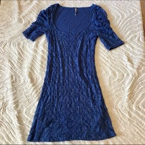 Free People Blue Lace Dress