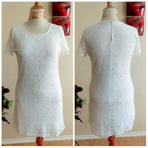 Ambiance Dresses - ⬇White Lace Dress w/ Gold Hardware Ambiance Dresses - ⬇White Lace Dress w/ Gold Hardware