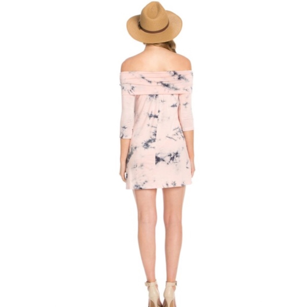 💞Off-the-shoulder Tie Dye minidress - Picture 4 of 5