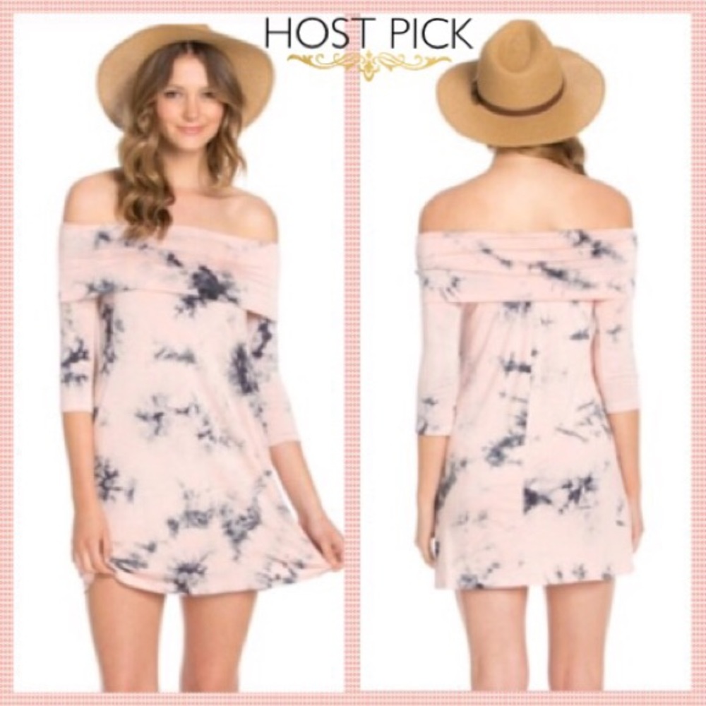 💞Off-the-shoulder Tie Dye minidress - Picture 2 of 5
