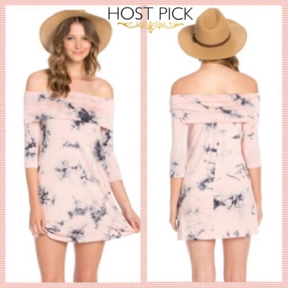 💞Off-the-shoulder Tie Dye minidress - Picture 2 of 5