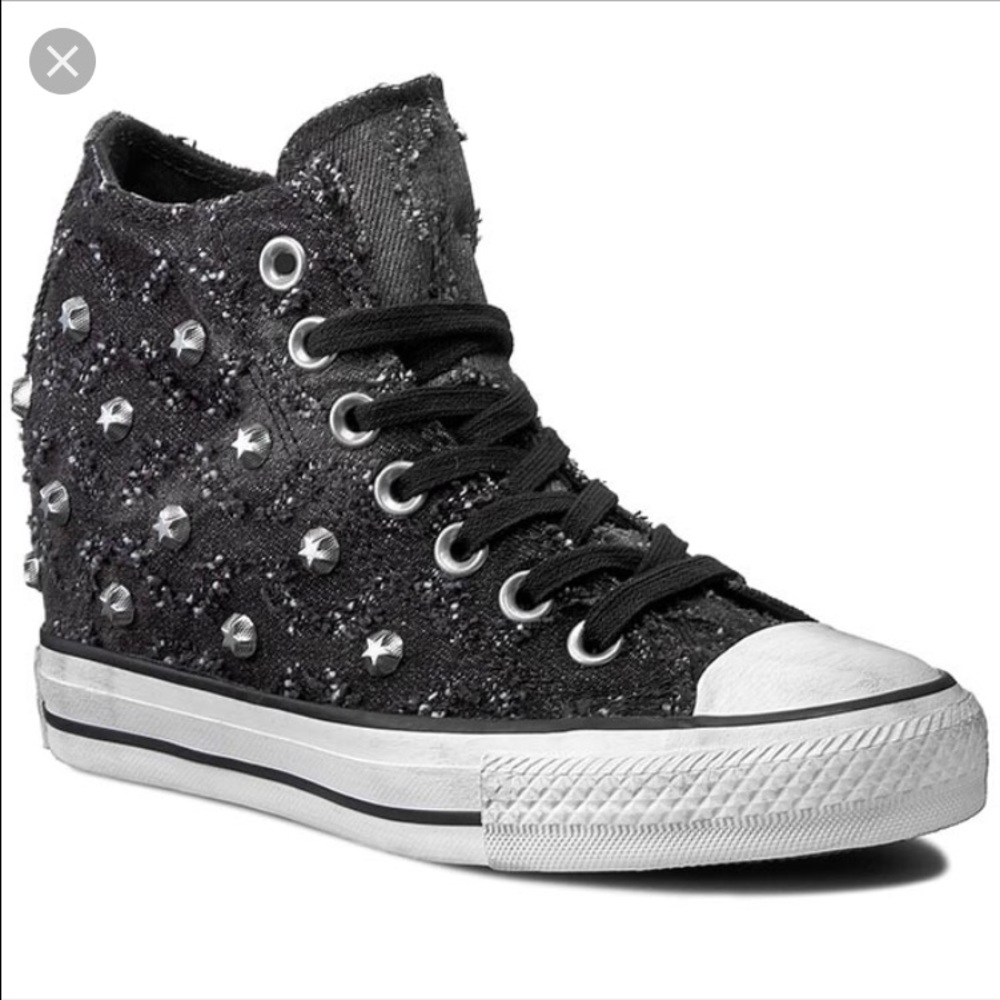 Converse Wedge Studded Lux Sneaker Sz 6.5 NWT!