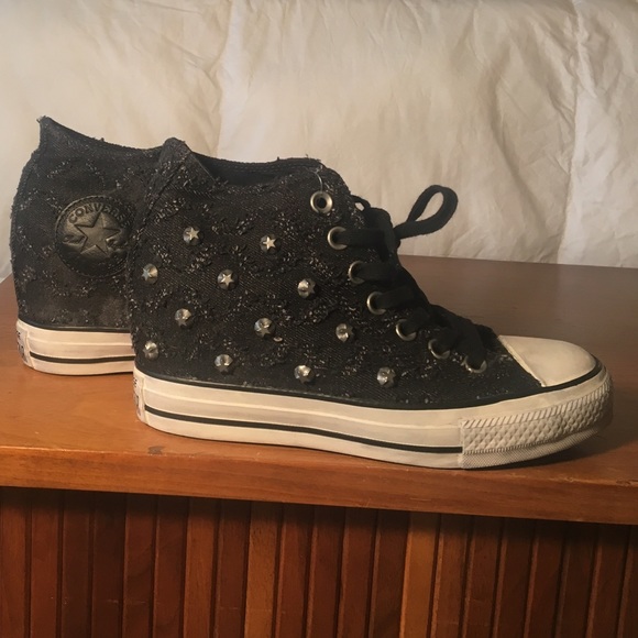 Converse Wedge Studded Lux Sneaker Sz 6.5 NWT! - Picture 2 of 4