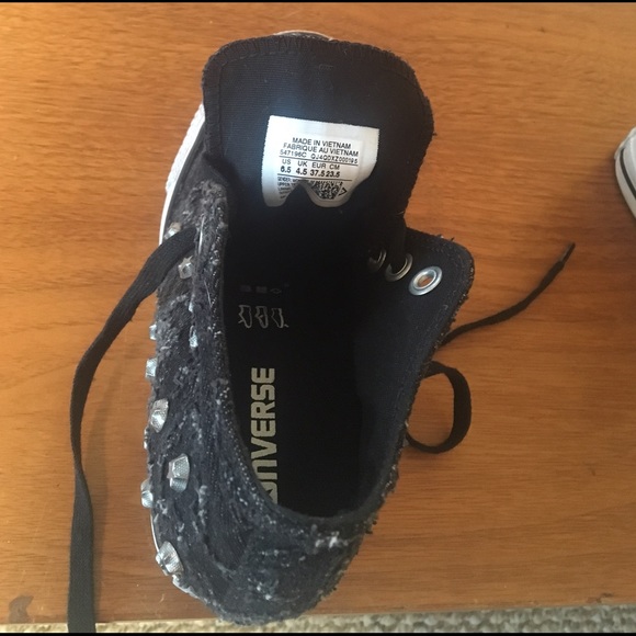 Converse Wedge Studded Lux Sneaker Sz 6.5 NWT! - Picture 3 of 4