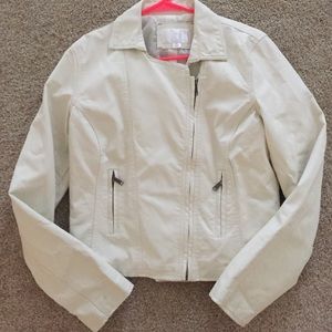 Xhilaration White Leather Jacket