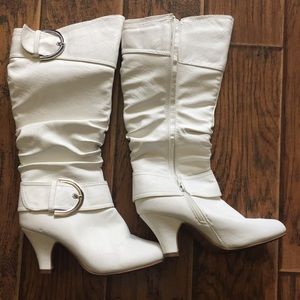 Top Moda White leader boots