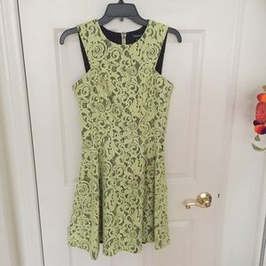 BeBe green lace dress