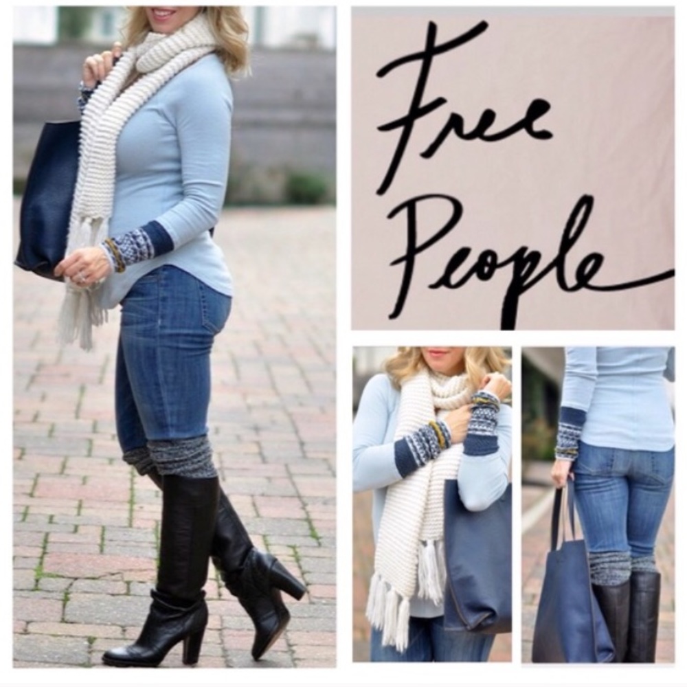 New Free People "Newbie" Ski Lodge Cuff Thermal.