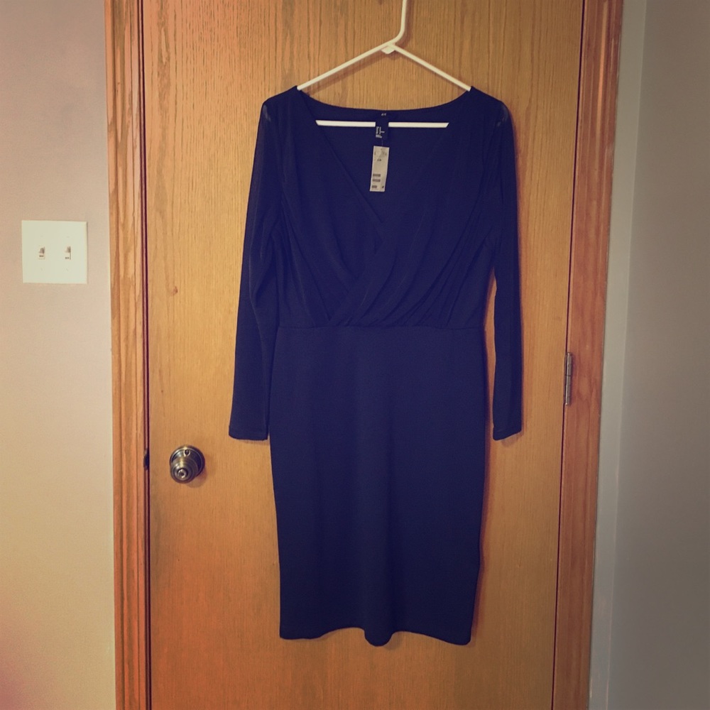 Long dark blue dress