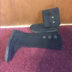 Black crochet uggs