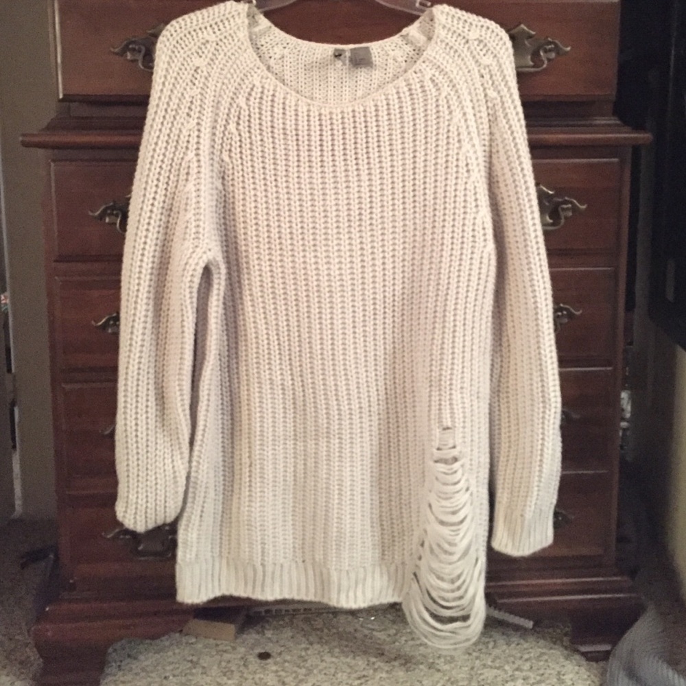 H&M Distressed Sweater