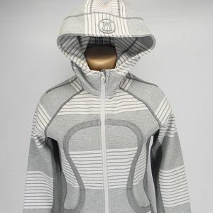 Scuba Hoodie II Double Vision Stripe Grey Jacket