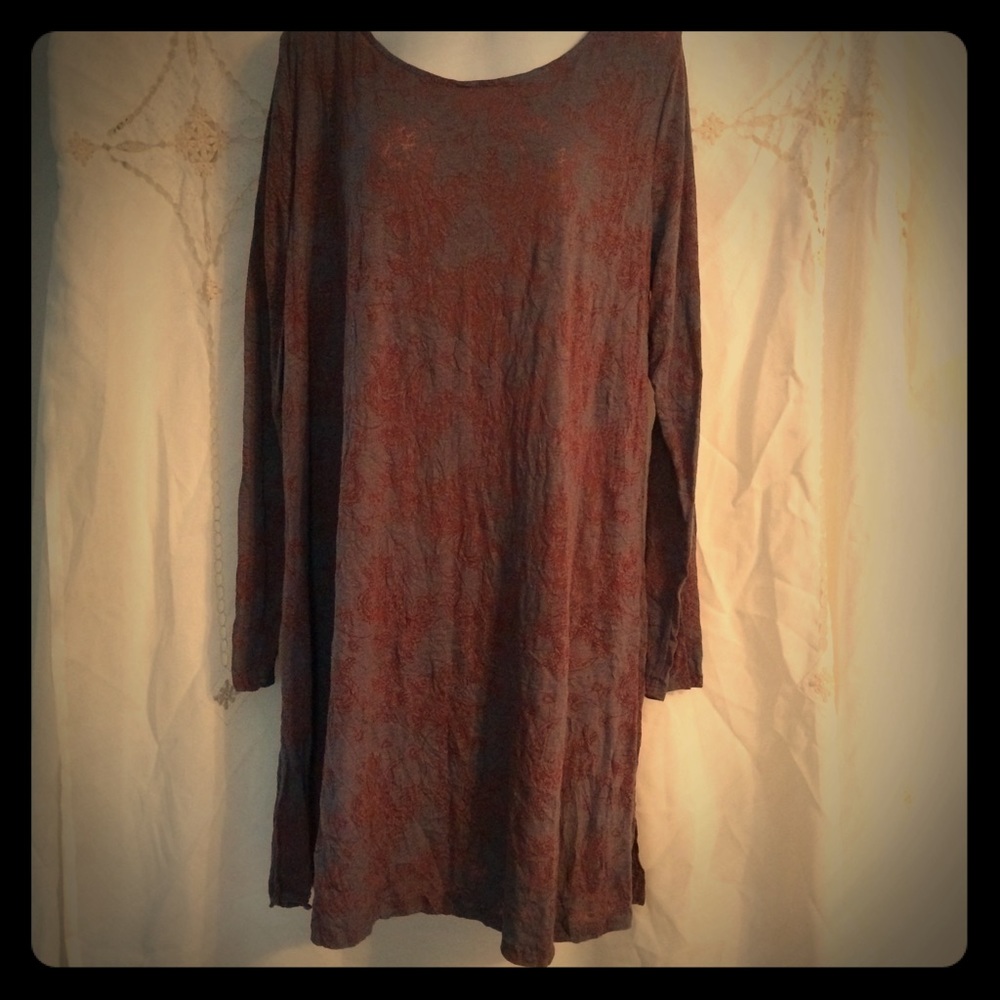 🚫SOLDLong Tunic Crinkle Fabric w/side slits