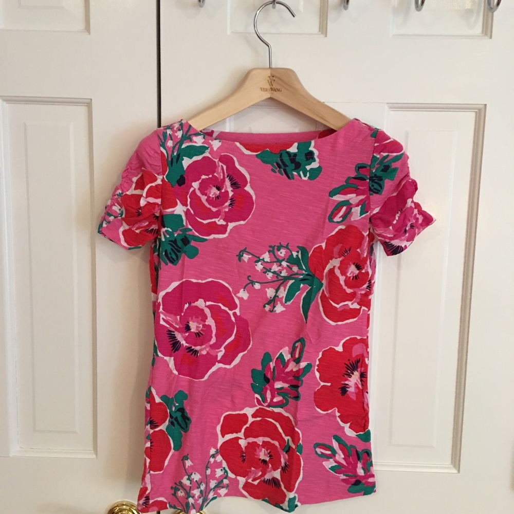 Lilly Pulitzer Cotton T with Ruffle sleeve detail