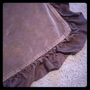 Bella Notte Brown Velvet Satin Baby Crib Blanket