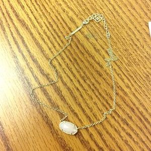 Kendra Scott Rose quartz Elisa necklace