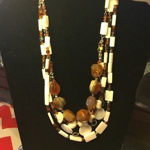 Park Lane Mother of Pearl Agate & Glass Beads