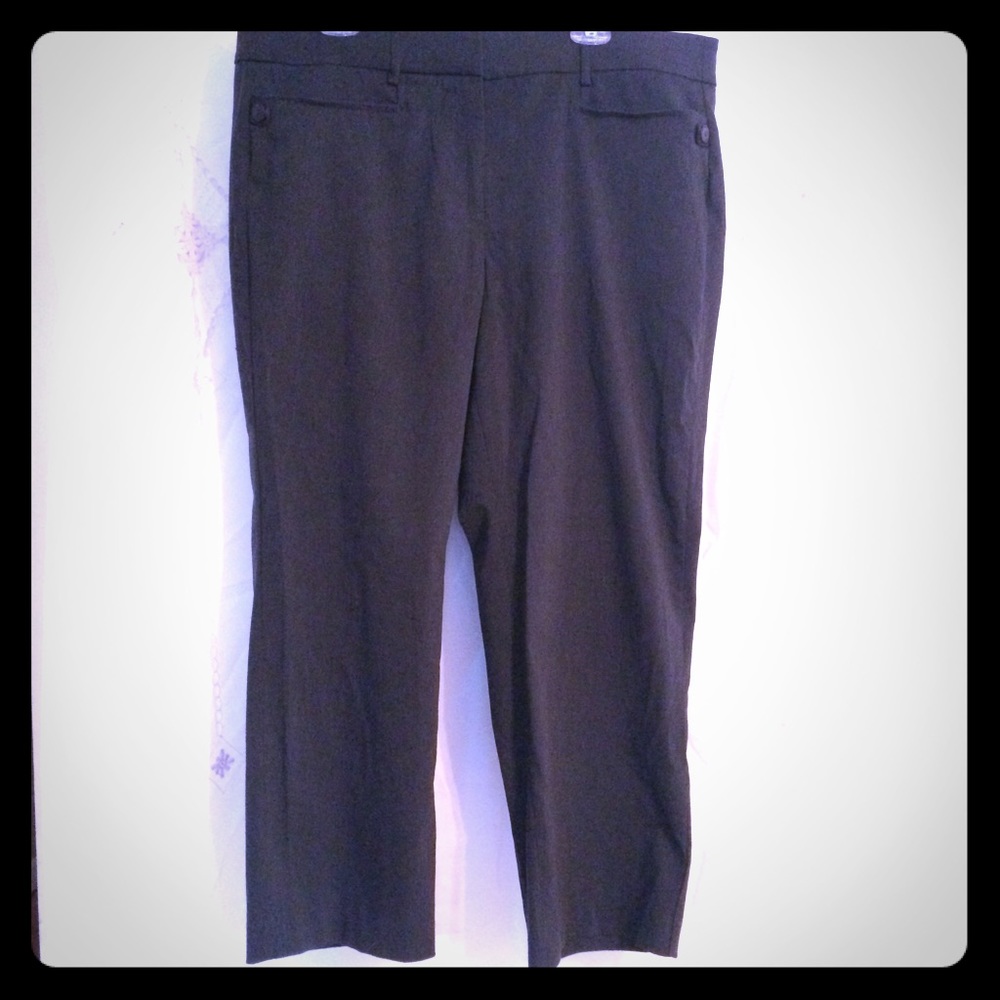 Dark Gray Crop Pants Size 20 Short