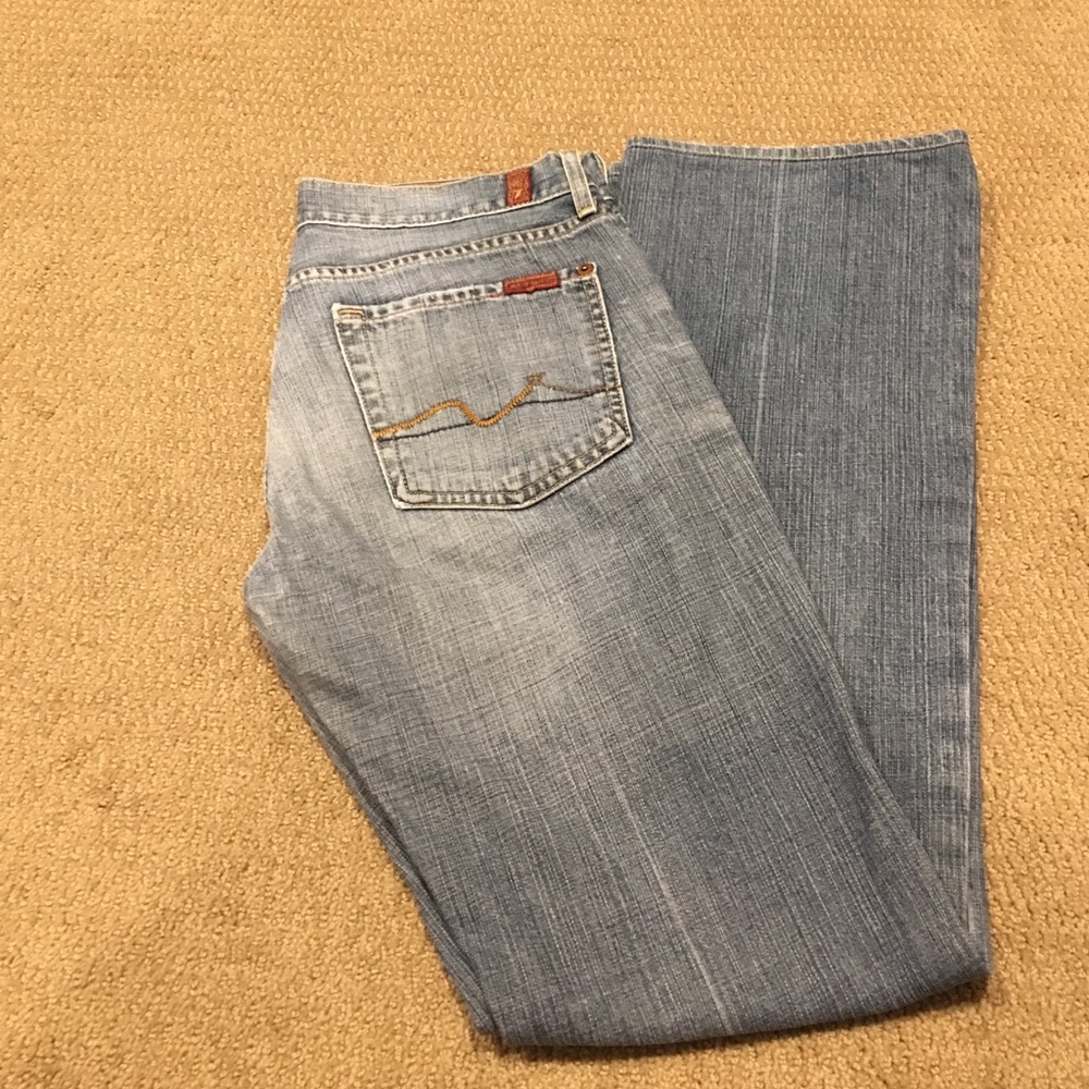7for all man kind 27 light blue jeans