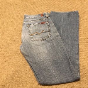 7for all man kind 27 light blue jeans