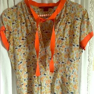 Marc Jacobs floral bow tie top👒