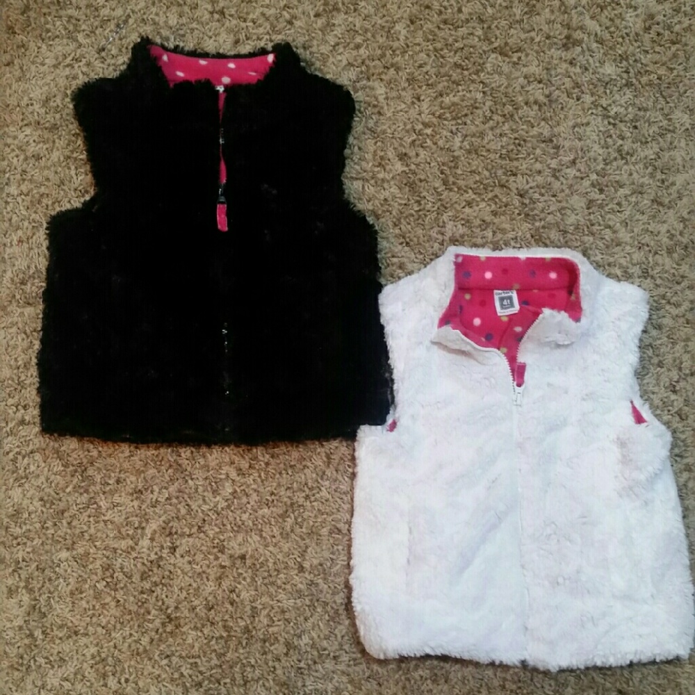 2- Reversible Furry Vests