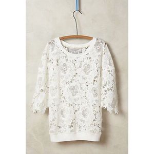 Anthropologie Rosalyn lace pullover sweater