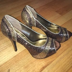 Worthington Gold and Brown Heels