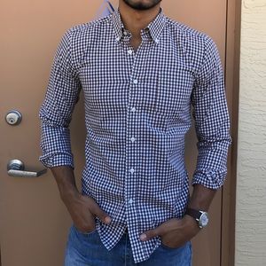 Brown gingham shirt
