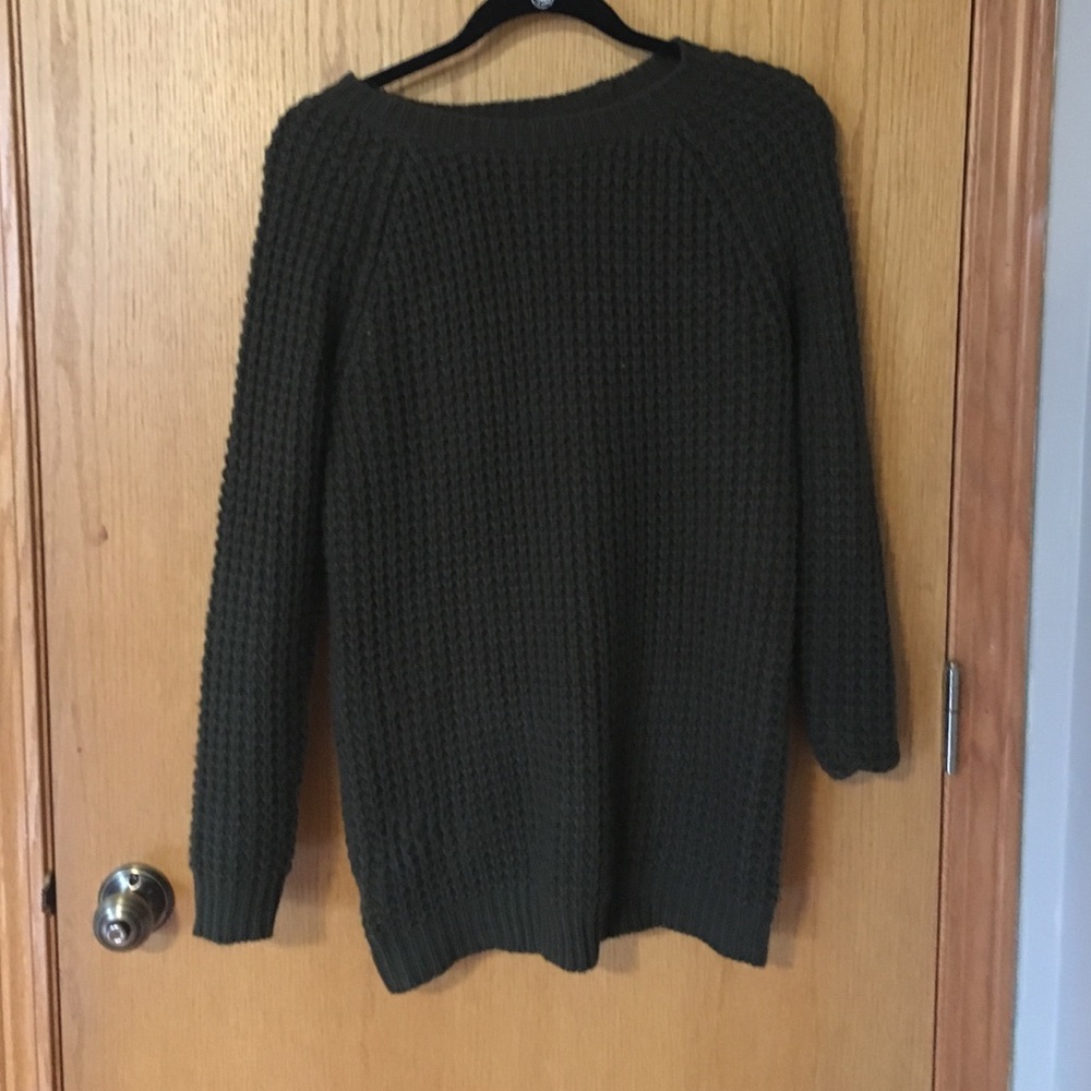 Dark green knit sweater