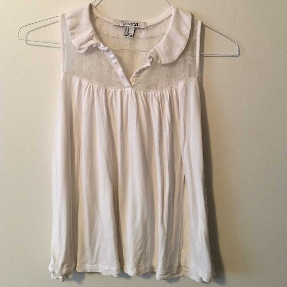 Forever 21 sleeveless collared top