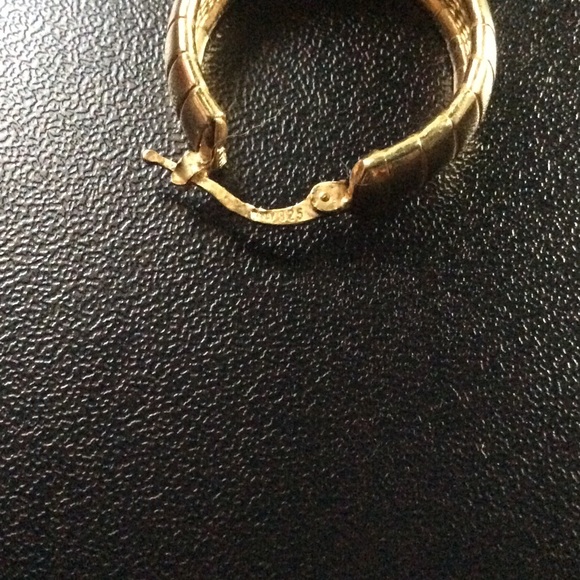 Sterling Silver | 18k Gold Bonded Hoops - Picture 4 of 5