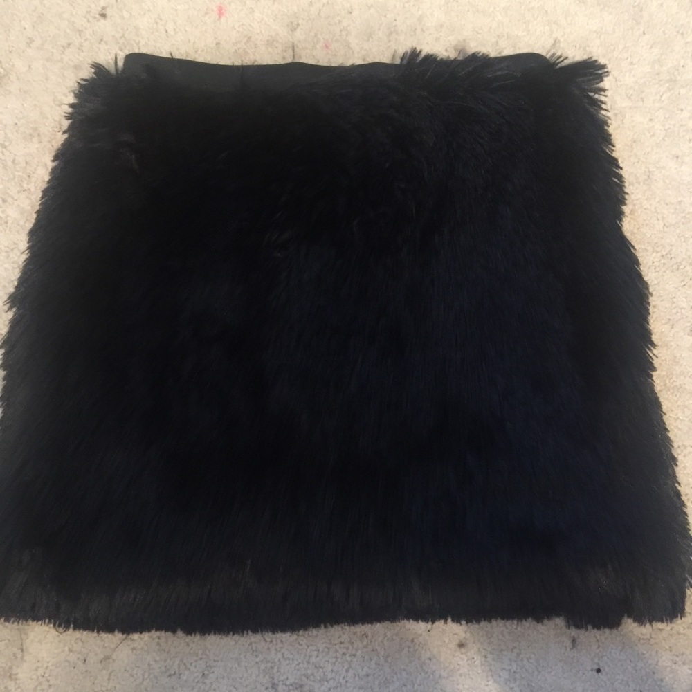 Faux fur skirt
