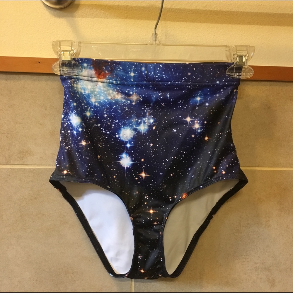 Black Milk High Waisted Galaxy Swim Bottoms