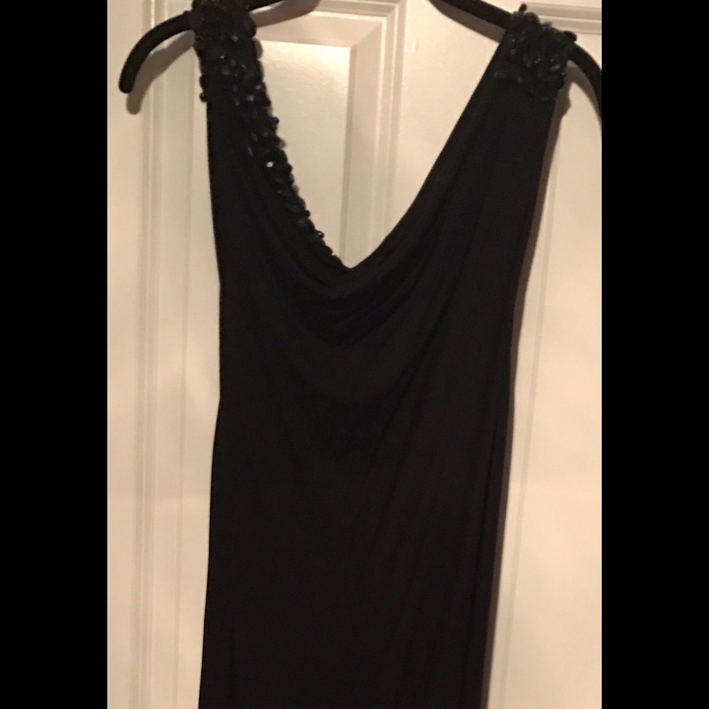 Josh Brody open back black maxi dress