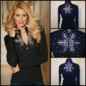 Boston Proper Snowflake Sweater