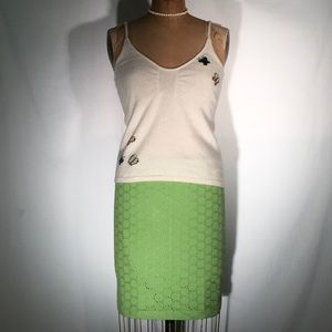 Free People wool/angora cami w/butterfly detail