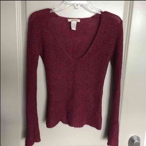 • Free People Burgundy Light Sweater size Small •