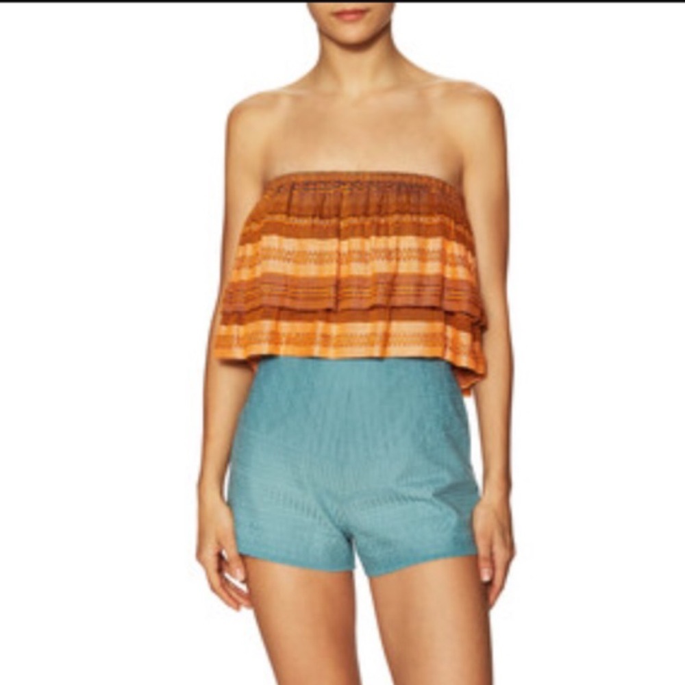 FREE PEOPLE NEW S M L Crop Tube Top Indian Orange