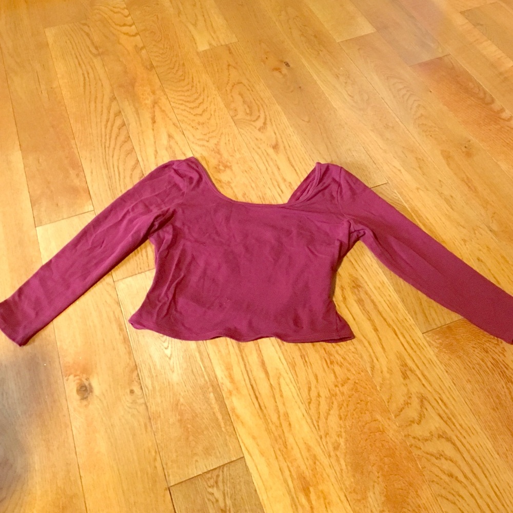 Maroon crop top