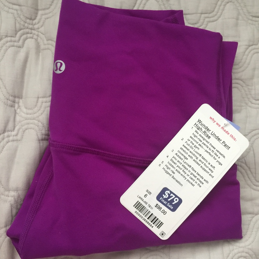 NWT Wunder Under Pant High-Rise Tender Violet 6