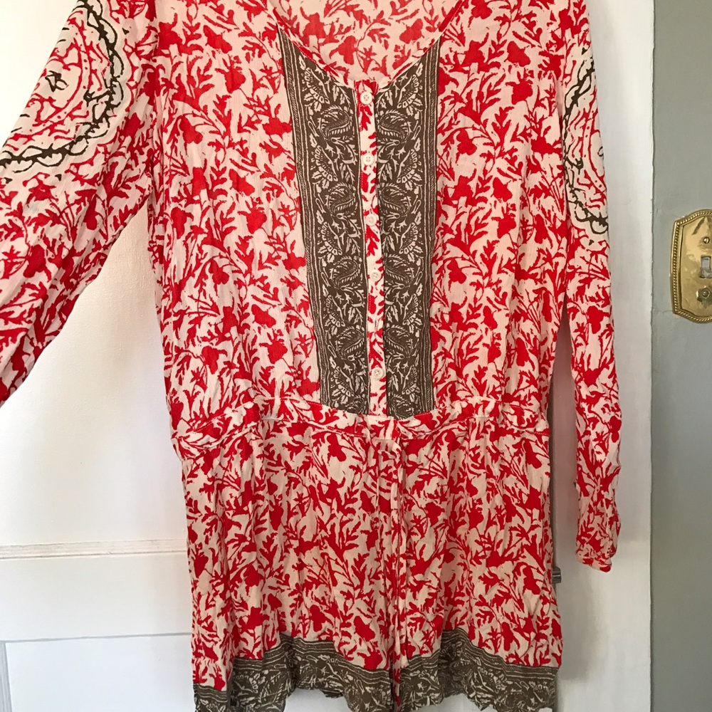FREE PEOPLE PRINTED ROMPER Sz Sm
