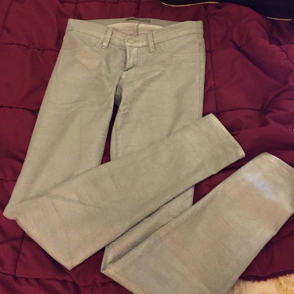 SALE!! Metallic Silver J Brand Jeans