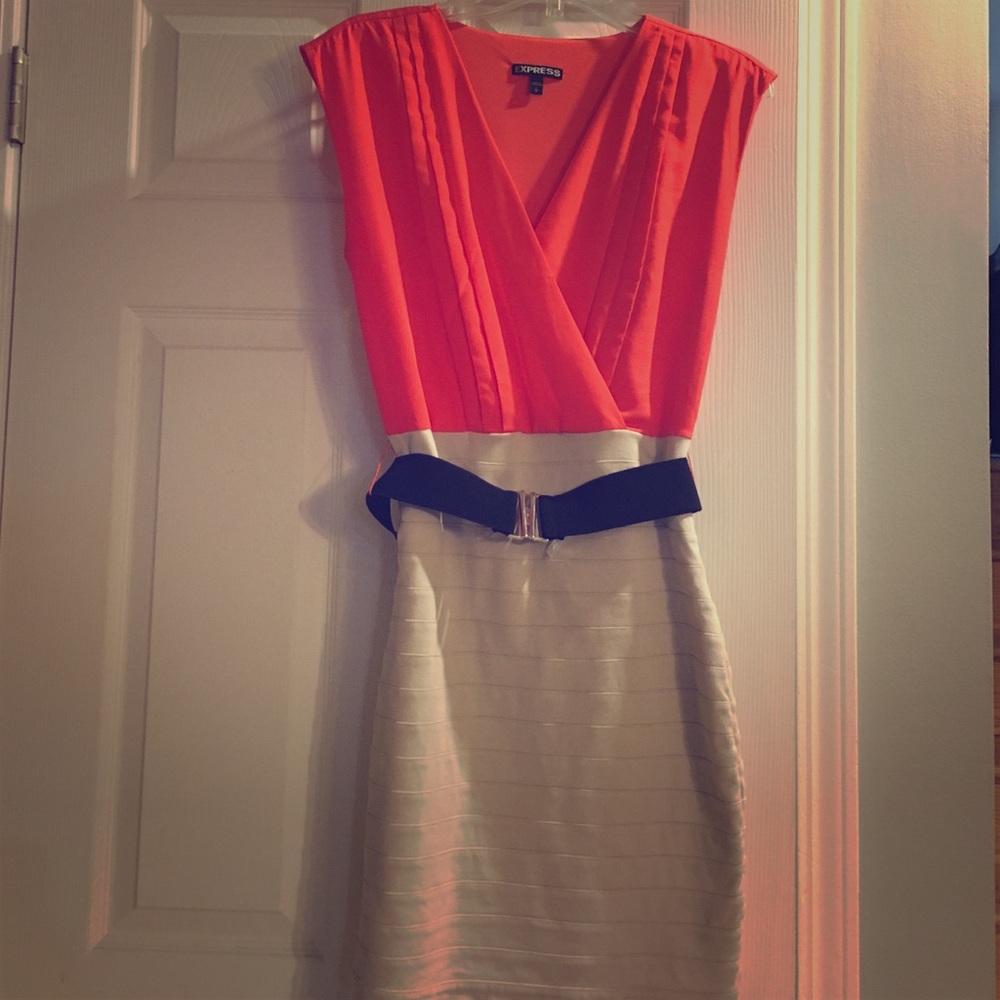 Express Two-Toned Bandage Dress