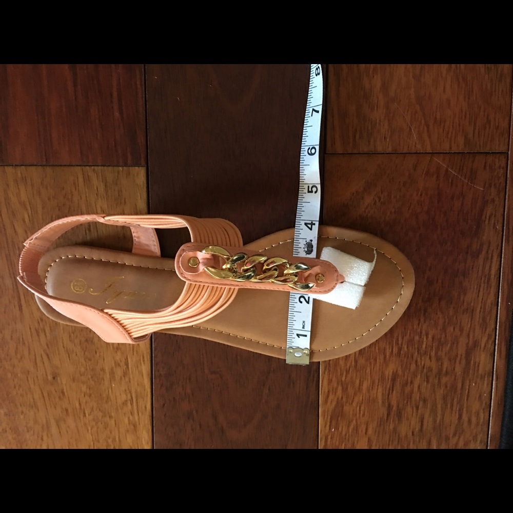 Woman's coral sandal with upper chain decor🏝 - Picture 4 of 4