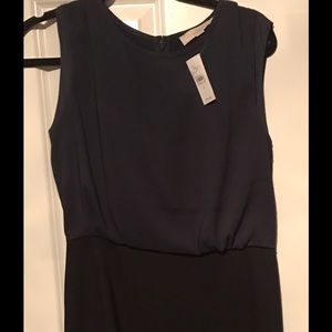 Loft Navy and Black Dress