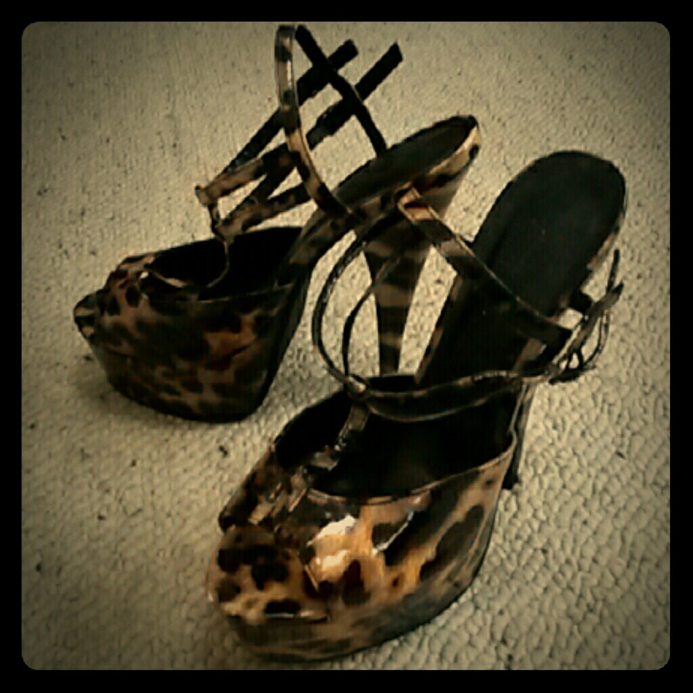 Leopard print heels
