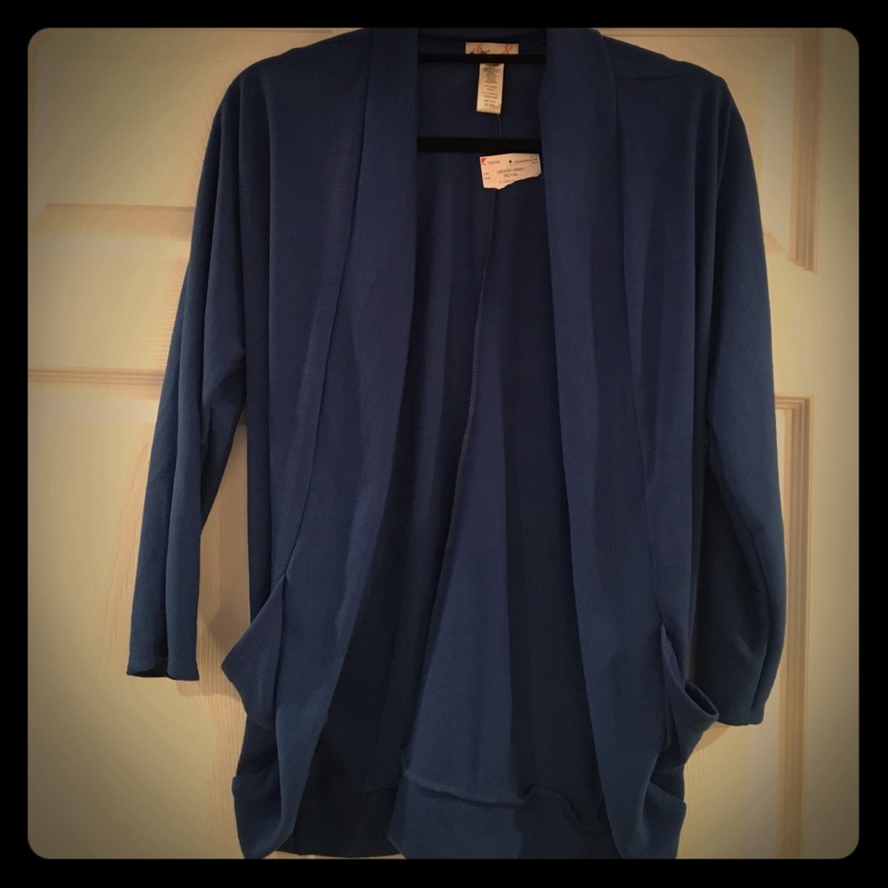 Blue cardigan