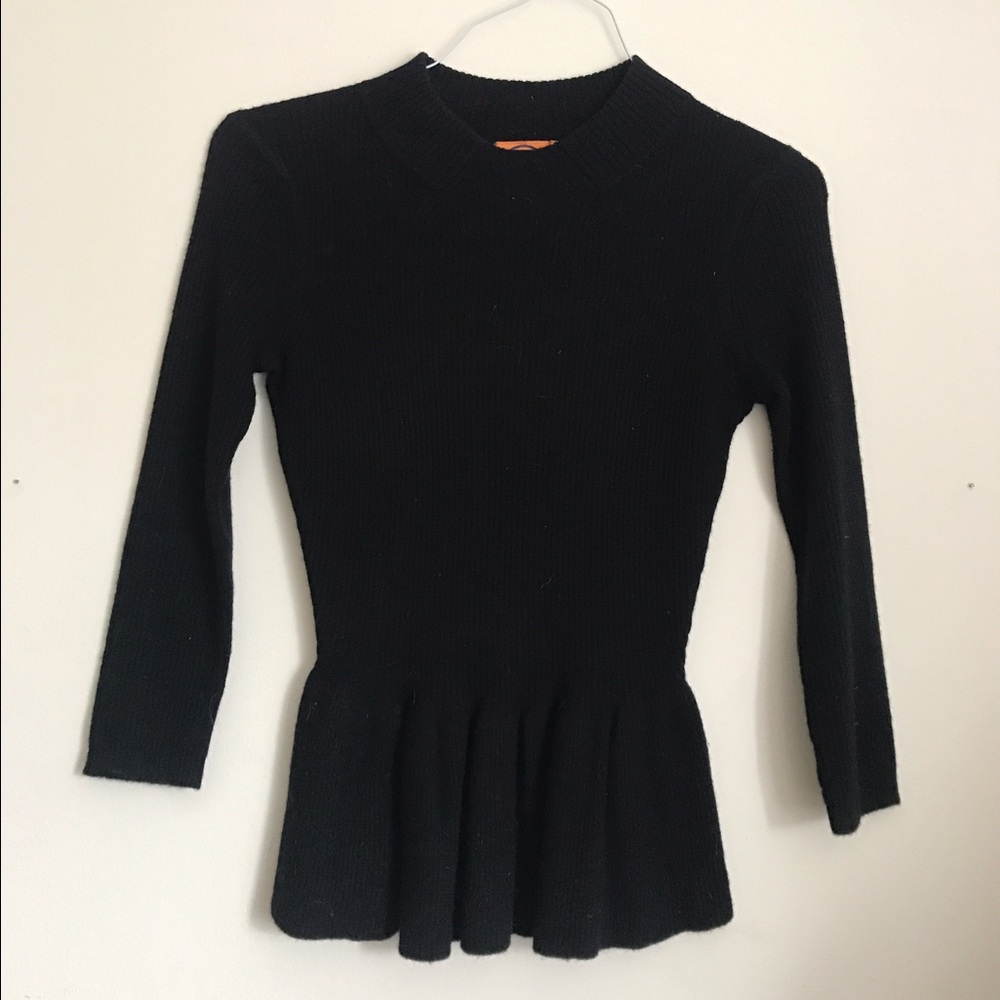 Tory Burch Peplum Wool Sweater